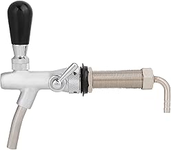Adjustable Beer Tap Faucet Compensator Tap Adjustable Beer Tap Flow Control Faucet with 4inch Shank Tap Kit for Homebrew Draft Beer Home Brewing Wine Making