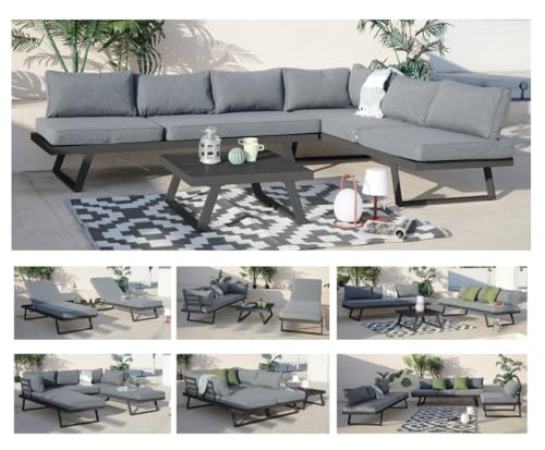 ALEOS. Gartenlounge Lounge aus Aluminium Multifunktionslounge Loungeecke Lounge…