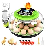 APODESS 18 Egg Incubators for Hatching Eggs, Egg Incubator with Temperature Control, Humidity Display, Auto Egg Turner, Egg Candler, 2 Size Egg Trays, Digital Incubator for Chicken, Quail (18 Eggs)
