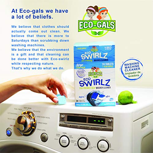 image for Eco-Gals Eco Swirlz Washing Machine Cleaner, 24 Count, 1 Year Supply, 