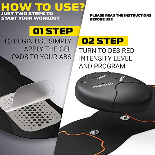 CR Electronic Hip Muscle Trainer-The Flex Belt Abdominal Muscle Toner-Abs Machine Workout-Portable Stomach Toner-Muscle Training Gear Ab Workout Equipment for Women-Ultimate Abs Belt for Men,Black - Thumbnail 2