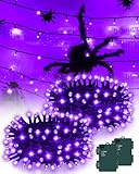 Kelumi Halloween String Lights Battery Operated, Purple Fairy Lights with Timer Waterproof 9.8ft 30 LED Halloween Decorations for Outdoor Indoor Patio Party Garden Yard Decor 2 Packs