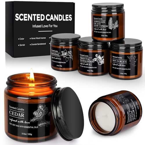 Candele Profumate, 6 × 3.5oz Candela Profumata, Cera di...