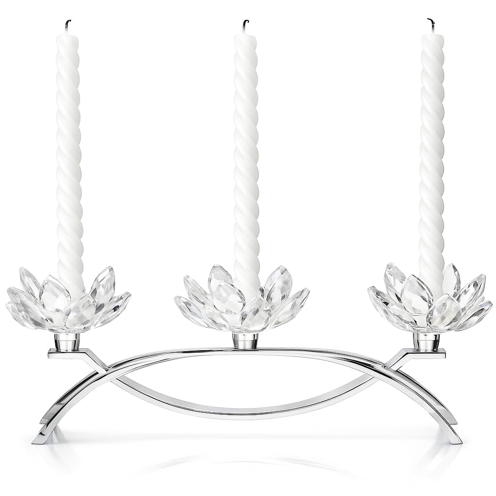 Portavelas Crystal Lotus