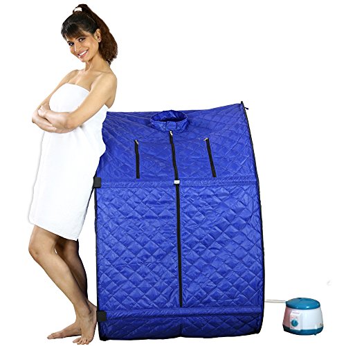 Image of Kawachi Portable Steam Sauna Bath Panchkarma Swedan Machine for Health, Weight Loss, and Beauty Spa at Home with Foldable Design and Herbal Steam Therapy, Blue