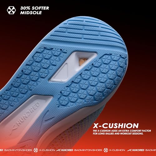 Image of Hundred Blade Lite Badminton Shoes (Non Marking) | Also Perfect for Squash, Table Tennis, Volleyball, Basketball & Indoor Sports | Lightweight & Durable
