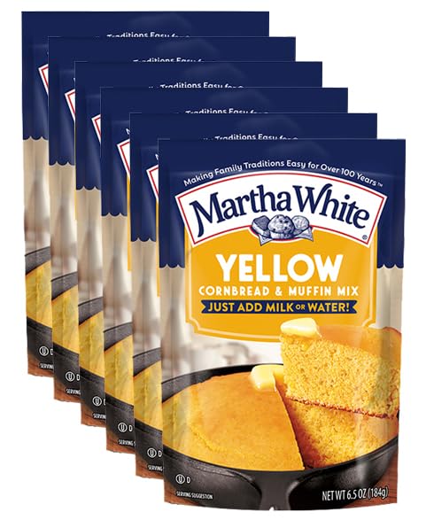 Martha White Yellow Cornbread & Muffin Mix, 6.5 oz - Palatize Pack of 6