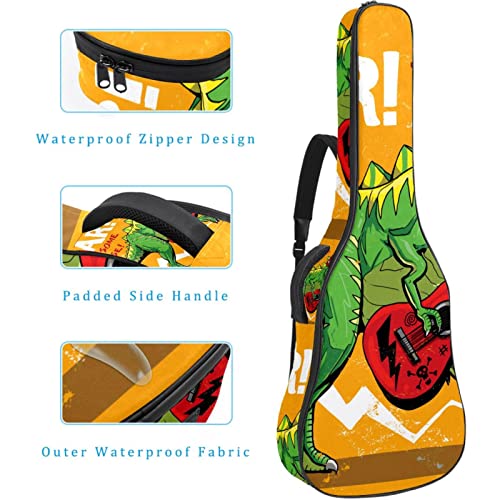 Housse de transport étanche pour guitare avec bandoulière réglable Motif dinosaure, Multicolore 08, 42.9×16.9×4.7 in… - Les Beatles, Paul McCartney, John Lennon, RIngo Starr, George Harrison Housse de transport étanche pour guitare avec bandoulière réglable Motif dinosaure, Multicolore 08, 42.9x16.9x4.7 in… – Image 5