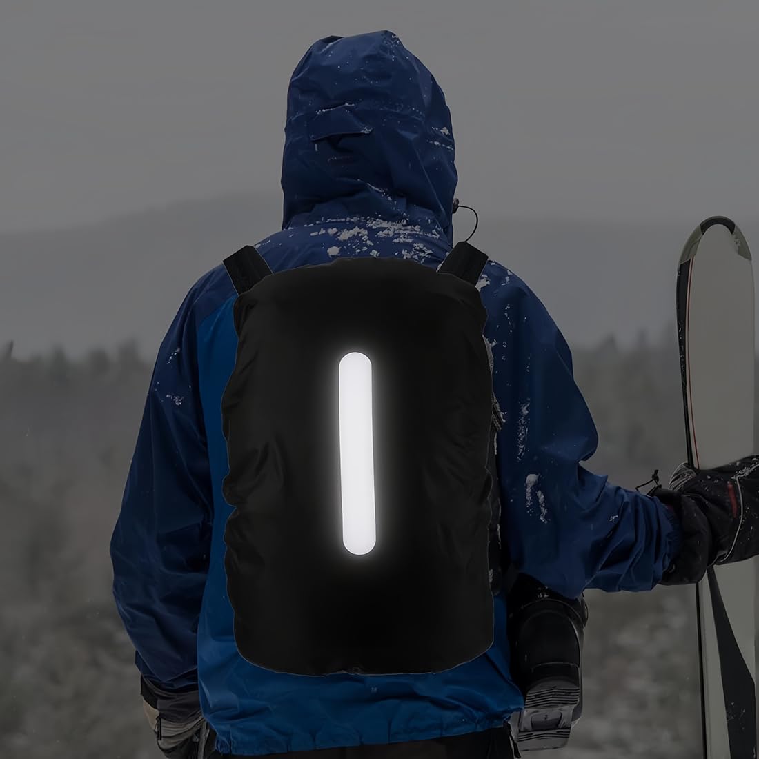 NJCXOLA Coprizaino Antipioggia, 30-40L Copri Zaino per Pioggia Coprizaino Impermeabile Coprizaino Impermeabile Reflective con Fibbia Regolabile per Campeggio Escursionismo Viaggi