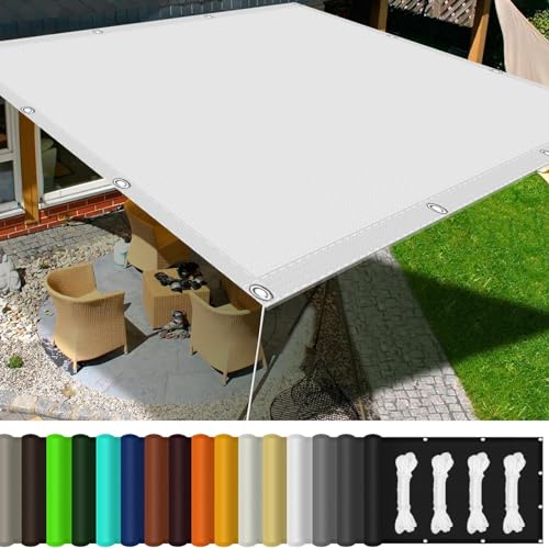 Voile d'ombrage pour porche et balcon extérieur blanc multi taille