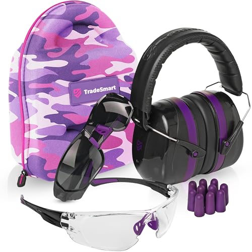 TradeSmart All-in-One Shooting Ear Protection - Comfort+ NRR 28 Earmuffs, Glasses & Earplugs + Carry Case