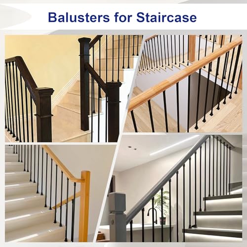 Sidasu 15-Pack Iron Balusters - 1/2" Square Hollow Metal Stair Spindles for Staircase, Decorative Metal Balusters for Staircase Indoor/Outdoor Use by Sidasu - Image 6