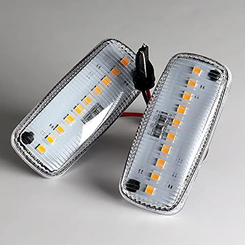 Vista 6 de Luz LED ámbar de lente ahumada de posición delantera y lateral delantera, compatible con Dodge Charger 2005-2006, Dodge Avenger, Dodge Caliber