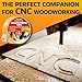 Trazon Double Sided Woodworking Tape Super Strong, 3 Pack, 1 Inch x 120 Feet, Wood Crafter Sticky Tool, Two Side Adhesive for Router Templates and CNC Machine, Removable & Residue Free