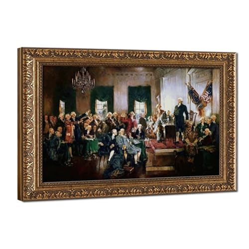 Décoration murale bureau Constitution des États-Unis Toile WCYB