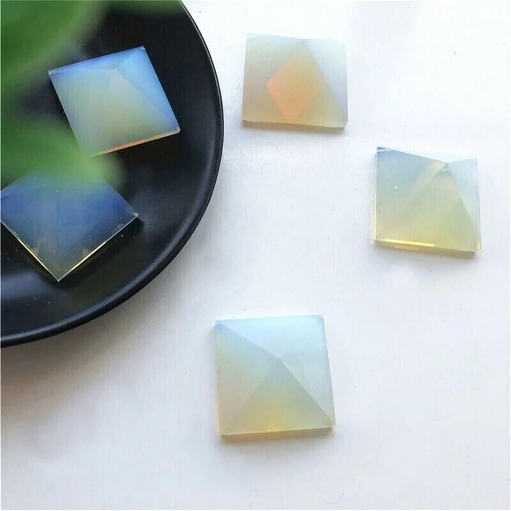 Beau Pyramide Naturelle Sculpture sur Pierre Opale Artisanat Cristal (Size : 4cm)