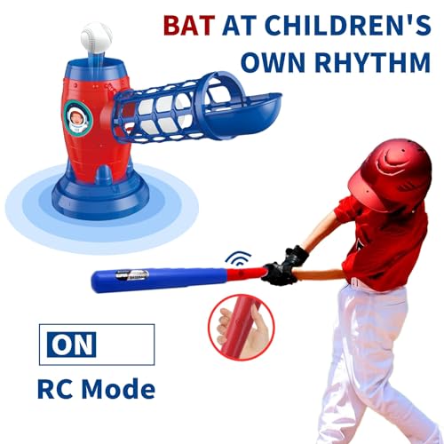 T-Ball-Sets-for-Kids-3-5-5-8-Kids-Baseball-Toys-with-5-BallsRC-Pitching-MachineAdjustable-Batting-Tee-Sports-Outdoor-Toys-for-Toddlers-Boys-Girls-Tball-Games-for-Kids-Ages-312-Years T Ball Sets for Kids 3 5 5 8 Kids Baseball Toys with 5 BallsRC Pitching MachineAdjustable Batting Tee Sports Outdoor Toys for Toddlers Boys Girls Tball Games for Kids Ages 312 Years