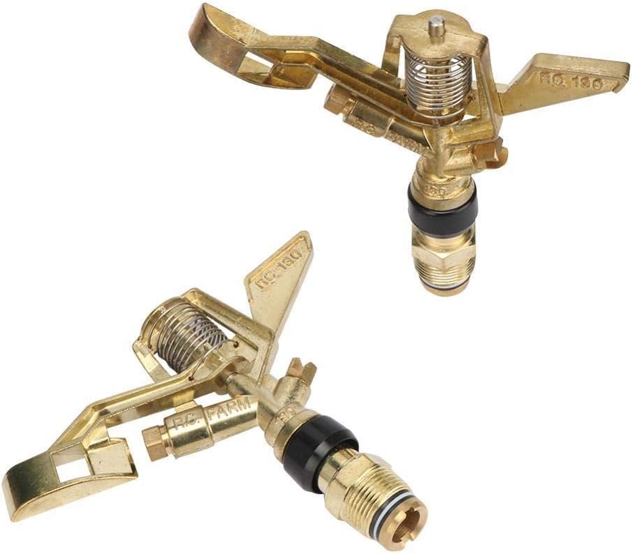 Gardening Watering System Tools 3/4" Male Thread Brass Rotating Sprinklers Garden Irrigation Gardening Agriculture Lawn Watering Oscillating Nozzles (Color : Brass)