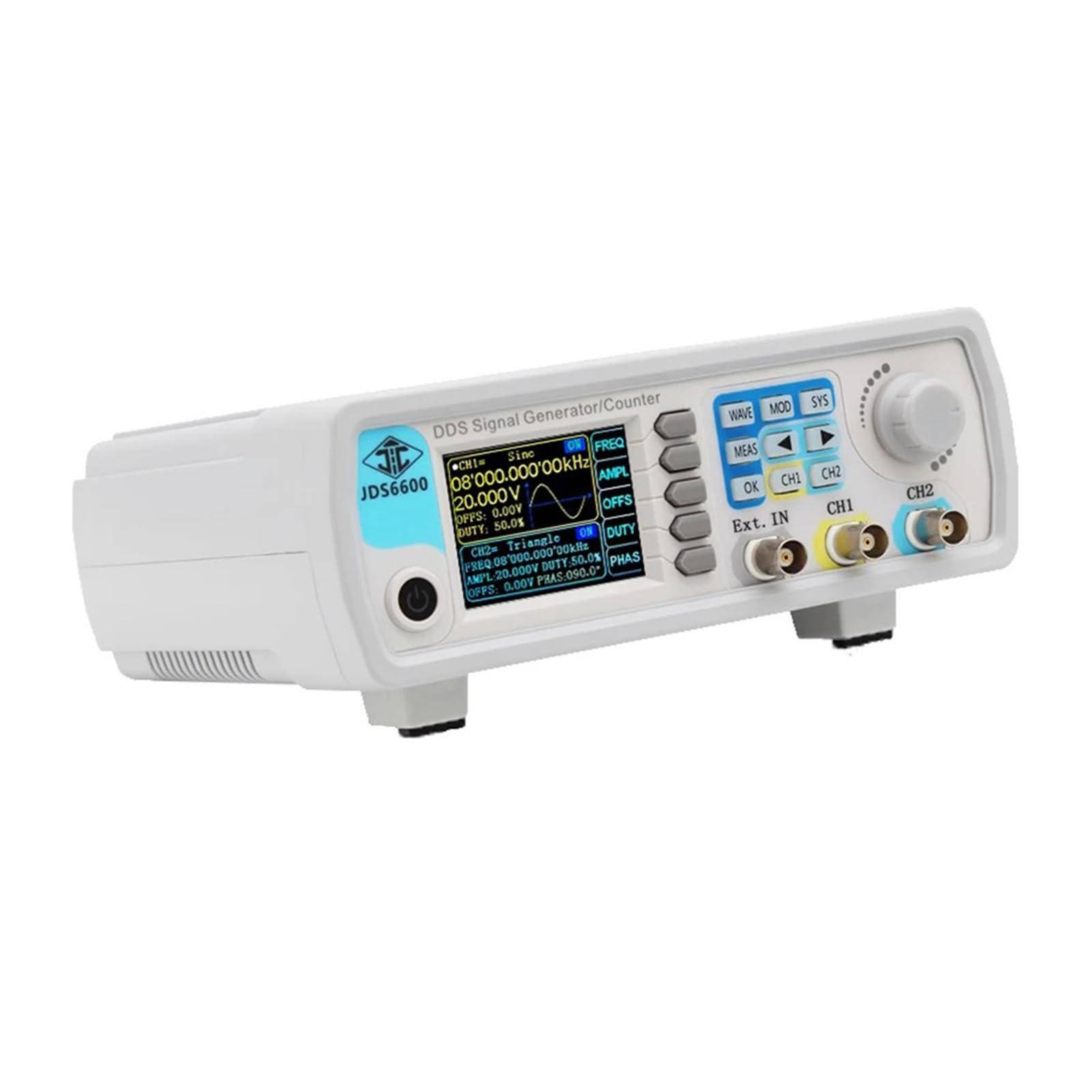 Generador de señales DDS doble canal JDS6600 15/30/40/50/60 M, medidor frecuencia y función contador, generador pulsos forma onda arbitraria(60MHz)