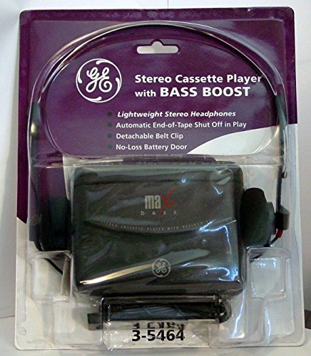 GE Lecteur cassette stéréo et amplificateur de basses pour revivre vos plus beaux souvenirs