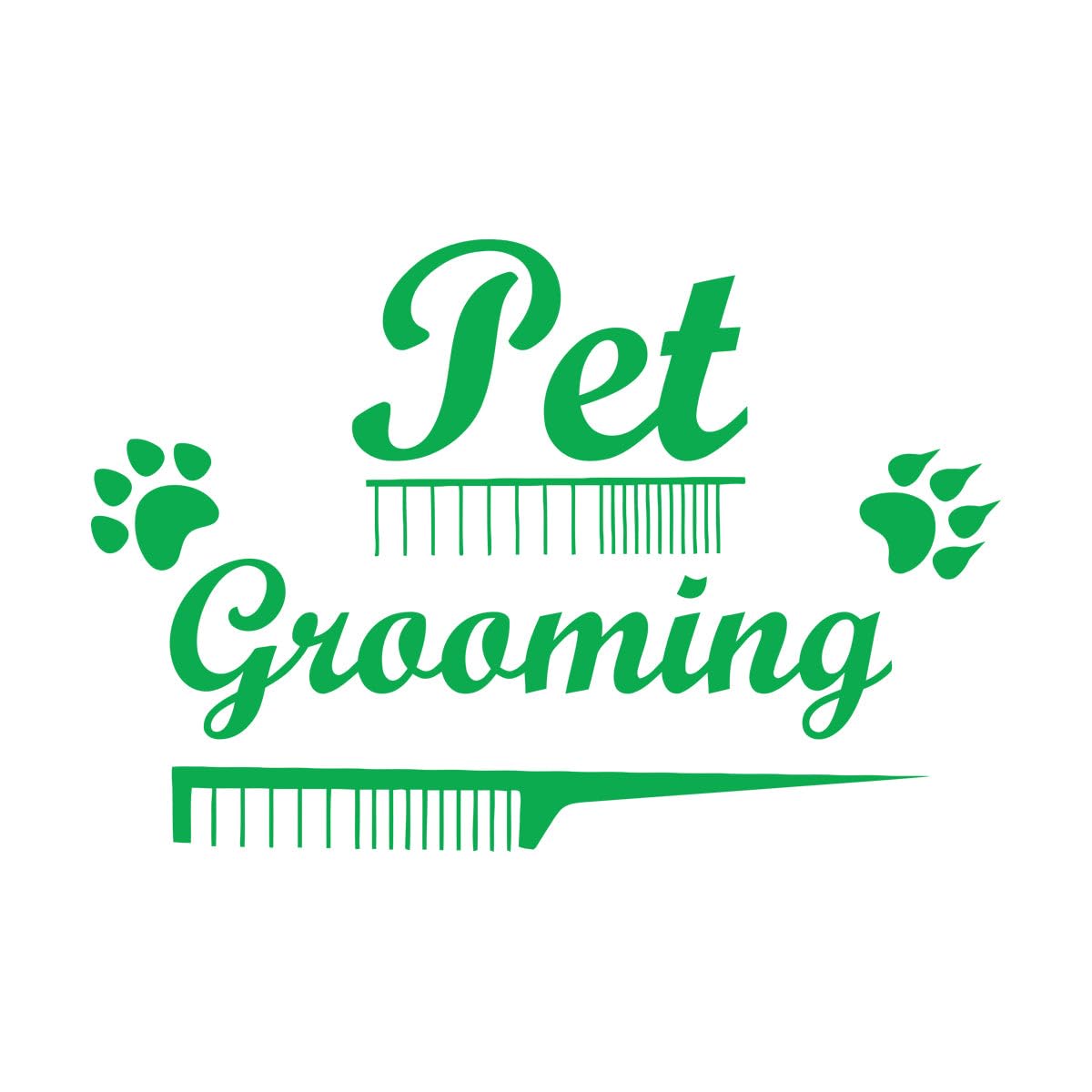 Pet Grooming Salon Home Animals Paw Prints Wall Stickers Paster Paper 72x108.9cm It Won't Fall Off Extra Large Green