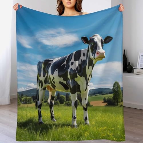 Couverture imprimée vache en flannel douce 100x130 cm - 2