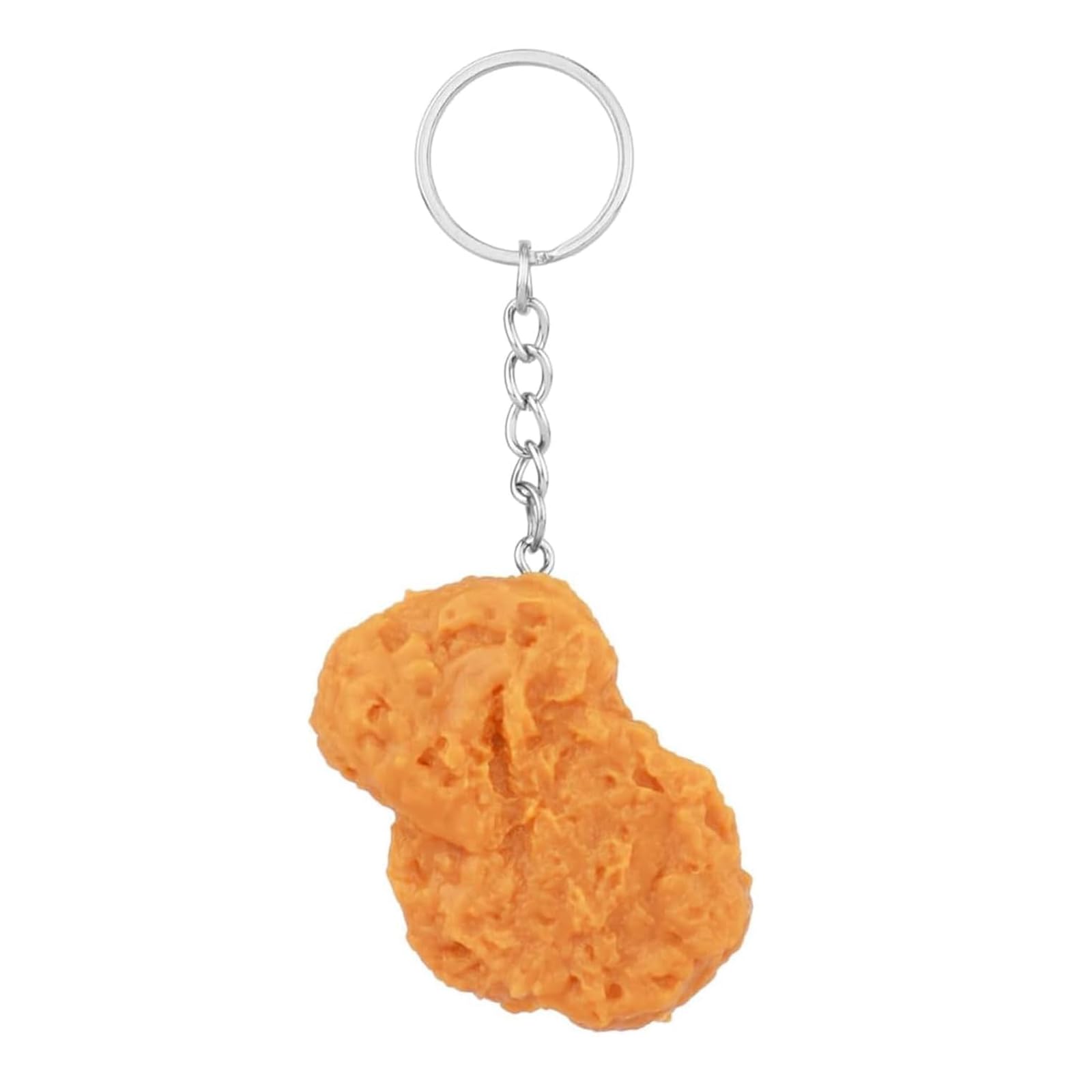 Jfgdvw Unisex Orange Realistic Chicken Nugget, Chicken Nugget Keyring, Chicken Nugget Gifts For Bags, Backpacks, Keys And More(Golden)