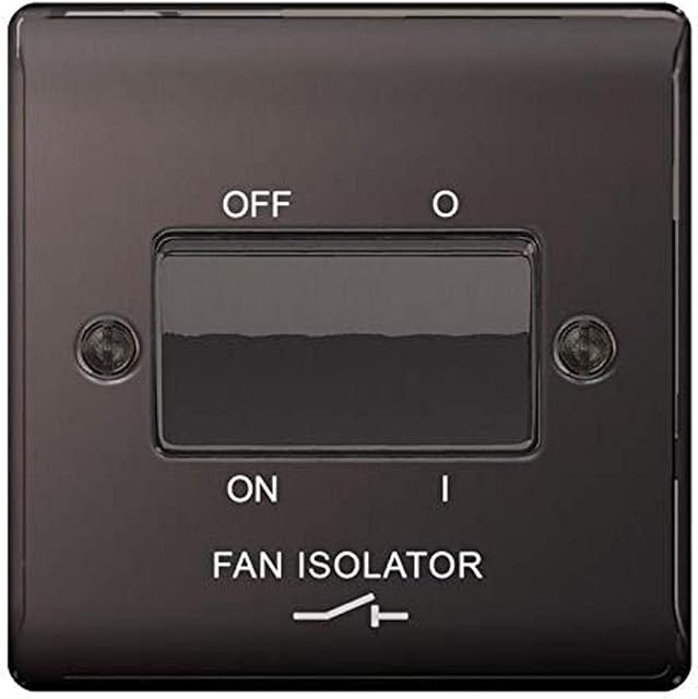 BG Electrical NBN15 Black Nickel TP Fan Isolator Switch