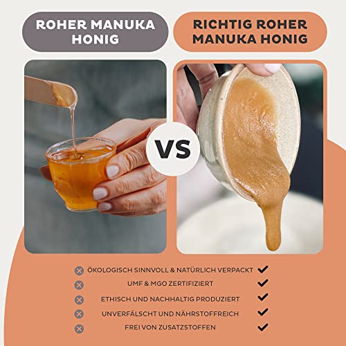 Steens Manuka Honey MGO 515+ - rein roher 100% zertifizierter UMF 15+ Manuka Honig - abgefüllt und versiegelt in Neuseeland - höchste Qualitätsstufe - 225 g