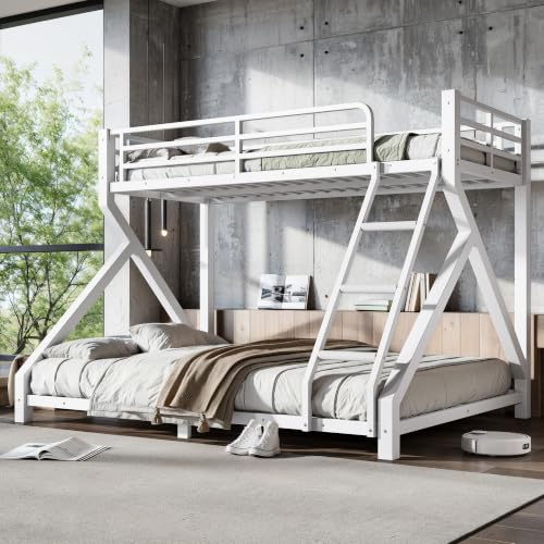 Bellemave White Twin XL over Queen Bunk Bed