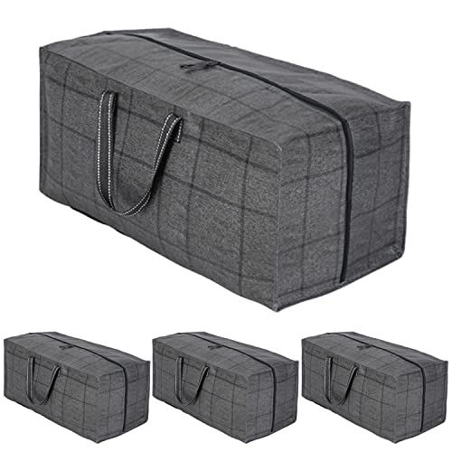 VENO 4 Pack Heavy-Duty Moving Bags Extra Large W/Backpack Straps, Moving House Essentials, Strong Handles & Zips