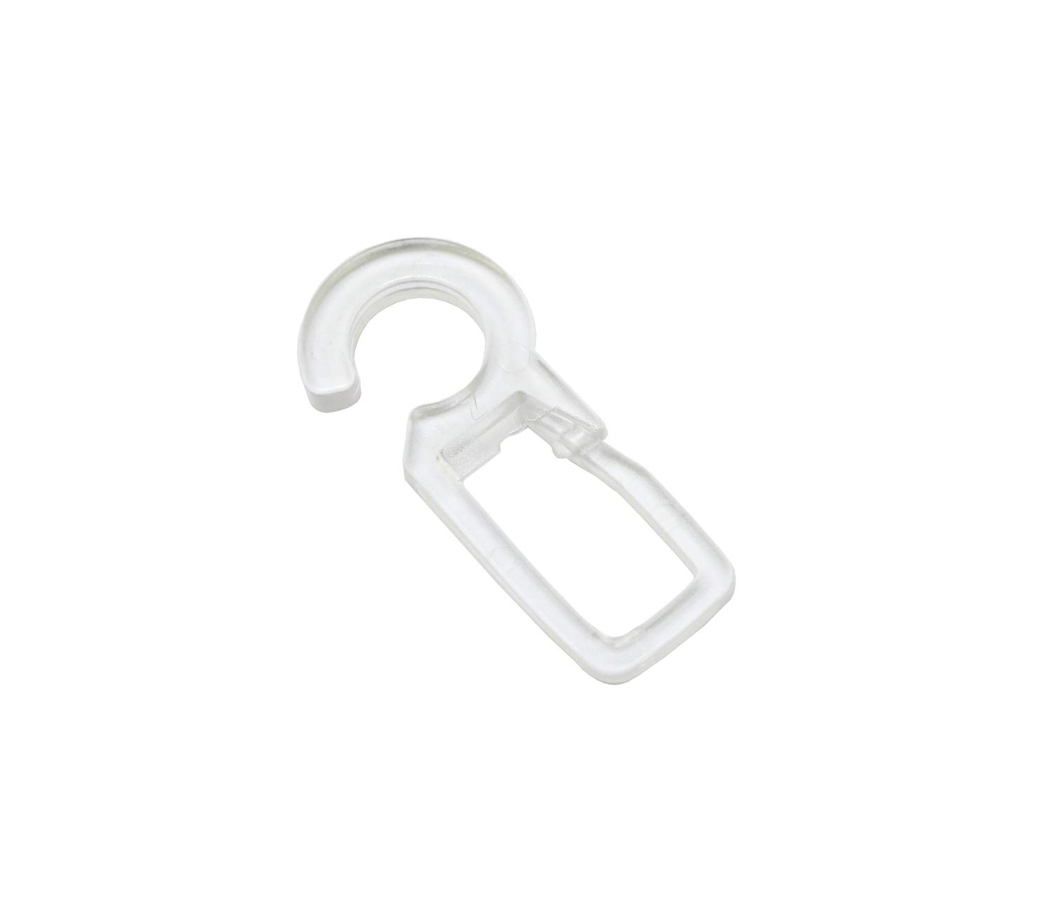 Gardinia Pencil Pleat Hooks For Curtain Rings, 10 Pack, Plastic, Transparent, 2356