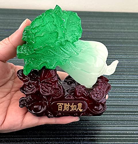 Estatua Feng Shui Pak Choi para Suerte y Riqueza miniatura 5