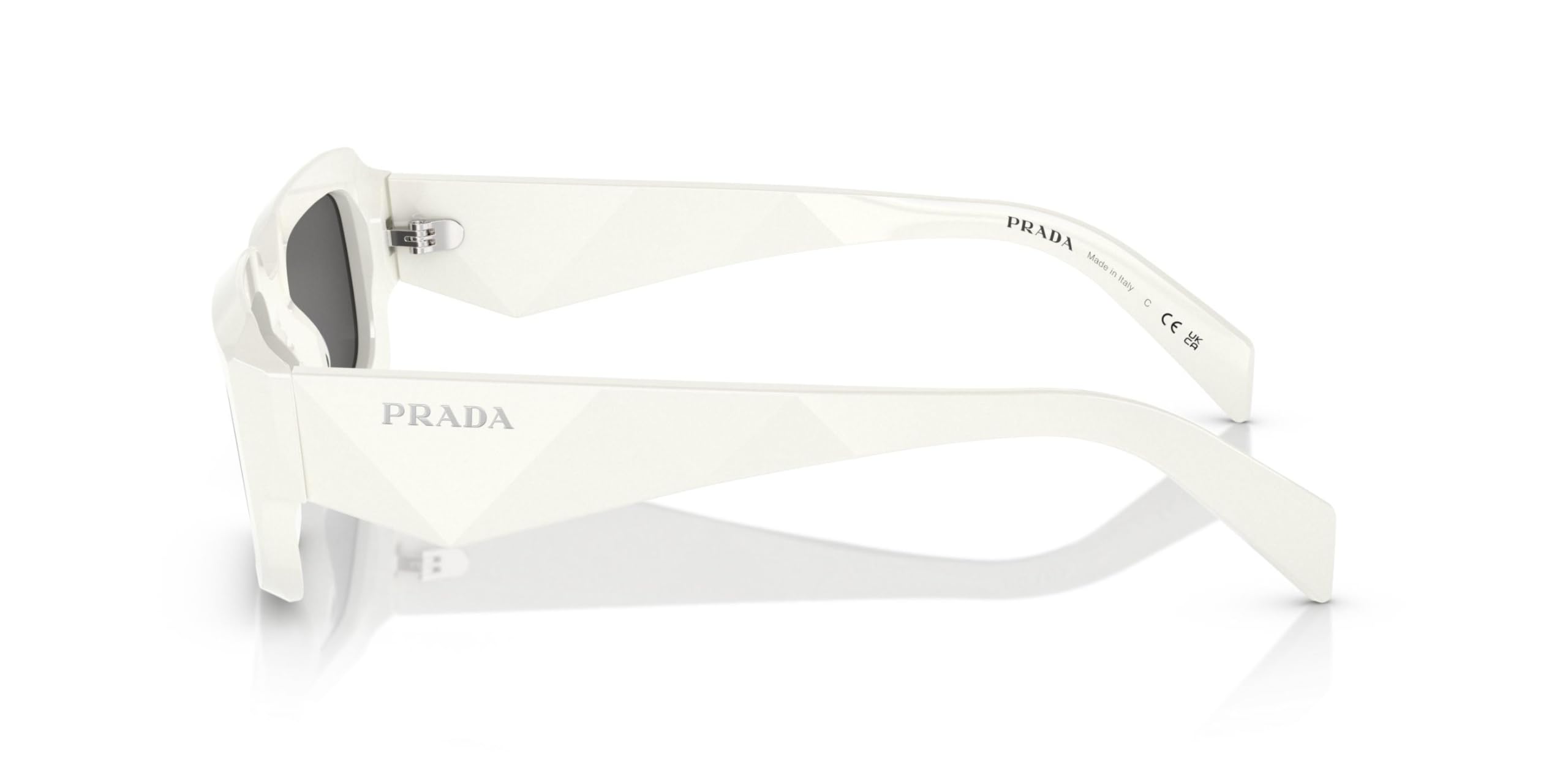 Prada PR 27ZS White/Dark Grey 54/21/145 Herren Sonnenbrille, GRAU