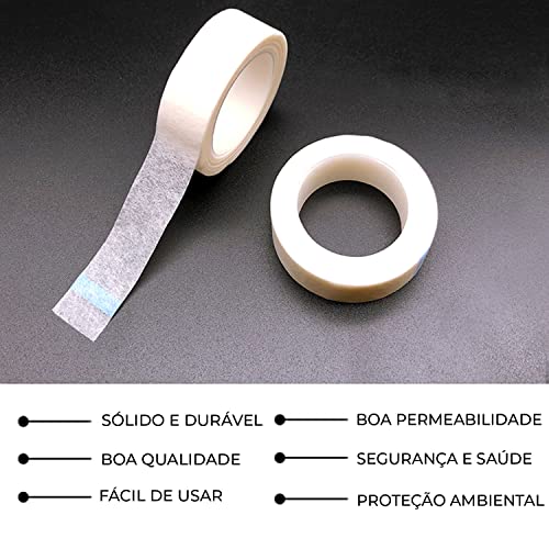 12 Rolos Fita Extensão de Cílios Transpore Microporosa Rosa