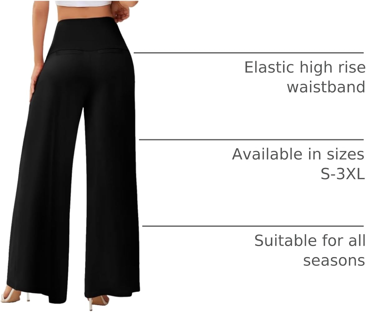 JZC Women's Palazzo Lounge Pants Stretchy 2025 Wide Leg Casual