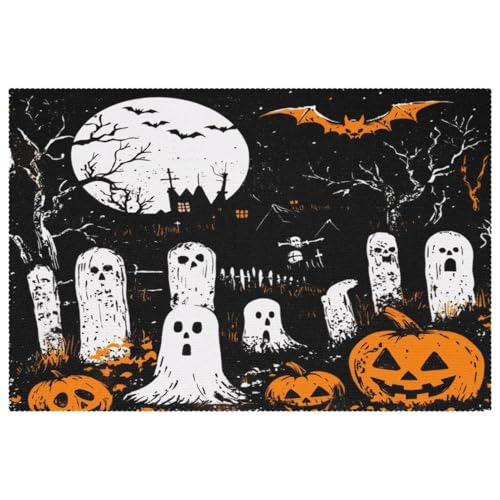 Set de table antidérapant Halloween pour protéger votre table des plats chauds lot de 6 - 2