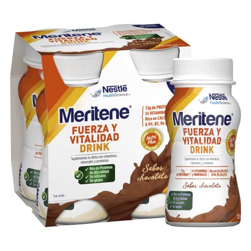 Meritene®Fuerza y Vitalidad Drink - Listo para tomar - Chocolate - 4...