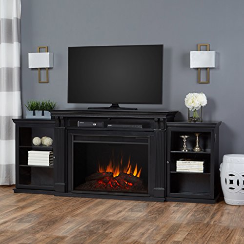 Real Flame Black 8720E Tracey Grand Entertainment Unit with Electric