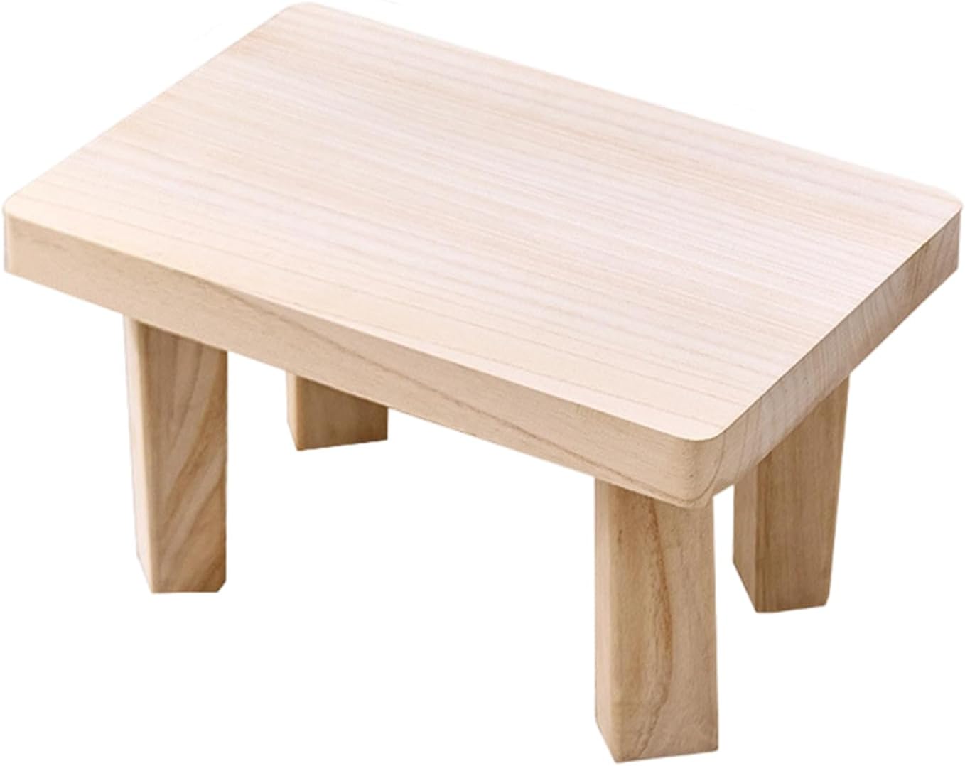 Handcrafted Solid Accent Stool Multifunctional Indoor Furniture Child Safe Design Stable Structure Space Saving Sturdy Stool