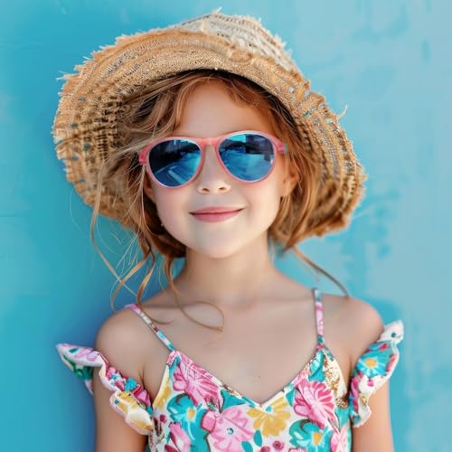 Kids Polarized Sunglasses for Boys Girls Skin Feel TR90 Youth Teen Beach Travel Outdoor Glasses for Ages 5-132