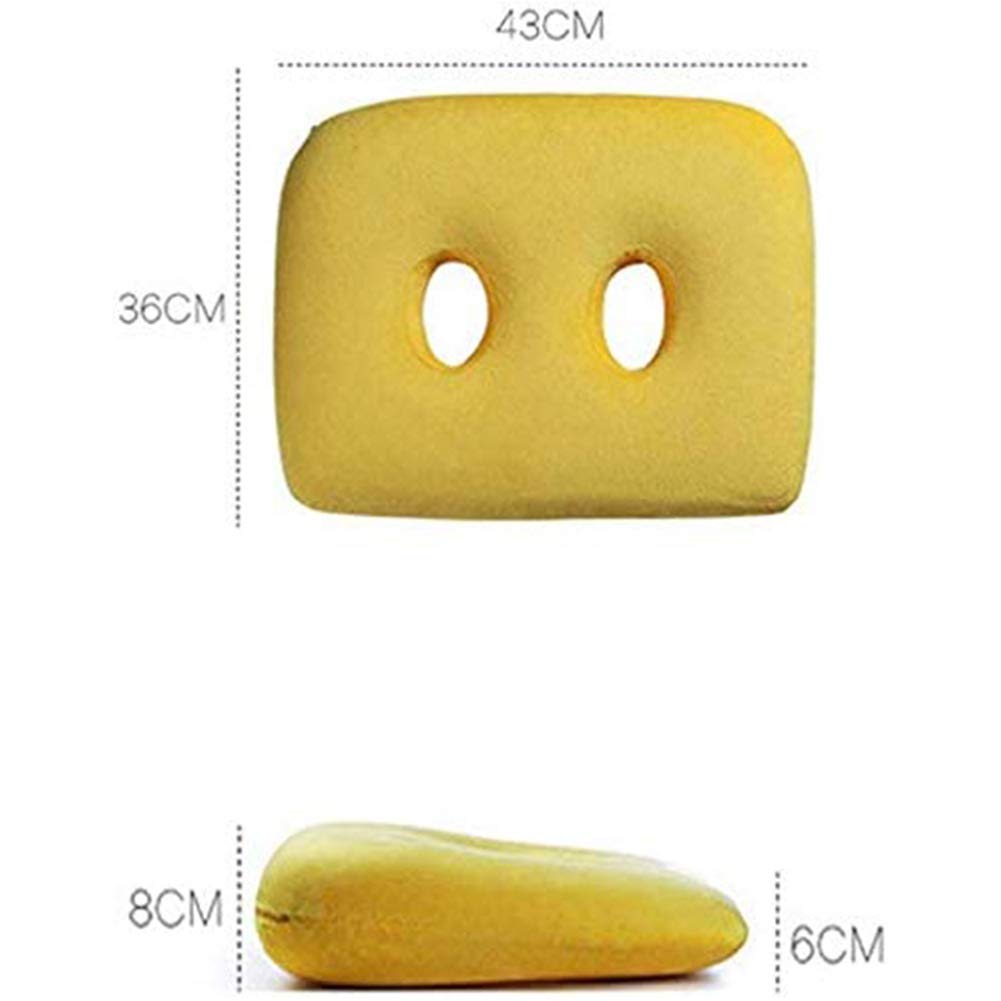 Ischial Tuberosity - Cojín de asiento de espuma viscoelástica para glúteos, espalda baja, caderas, cojín ergonómico con dos agujeros y soporte