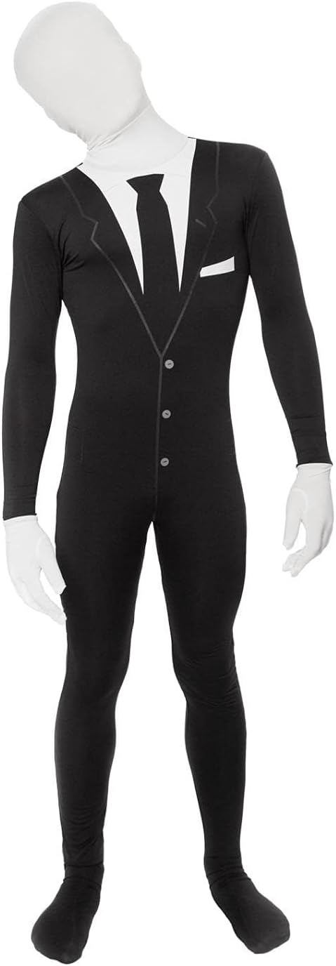 Morphsuits Slenderman Costume for Kids, Kids Halloween Costume | Simple Black Shoes Included, Perfect for Halloween, Fun for Fancy Dress
