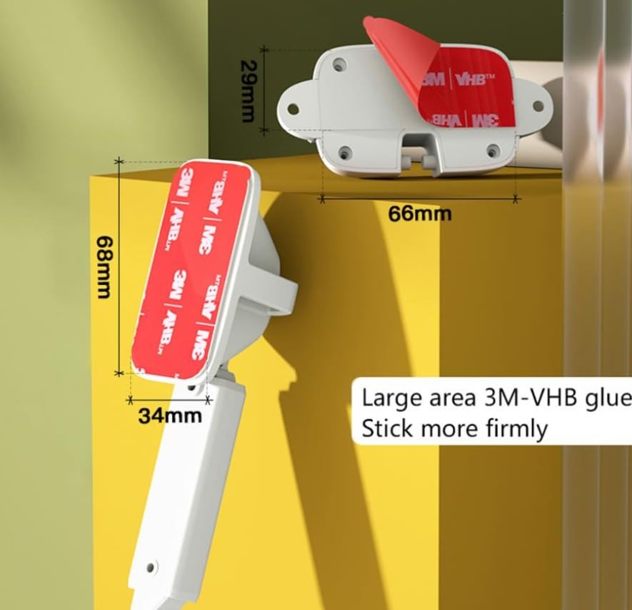 Luminexia Restrictor Ventana de Seguridad,Cerradura de Ventana Segura para niños,Tope de Ventana,fácil de Instalar,con Adhesivo 3M VHB,no se requieren Tornillos ni Perforaciones