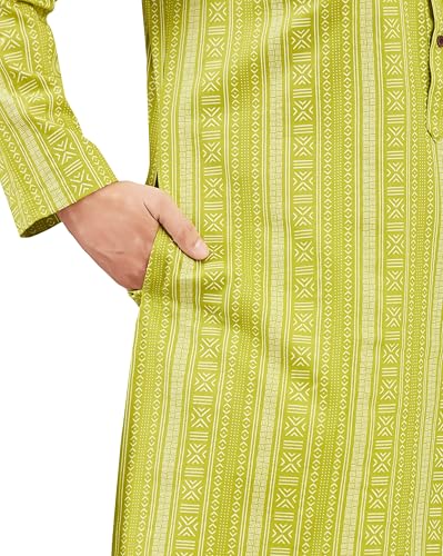 Image of Studio Shringaar Men's Cotton Relaxed Fit Straight Kurta