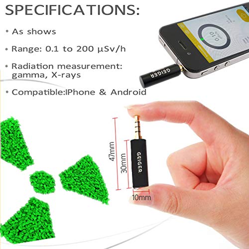 Funwill 490011 Nuclear Radiation Detector Smart Geiger Radiation Counter Nuclear Gamma,X-Ray Detector thumb #4
