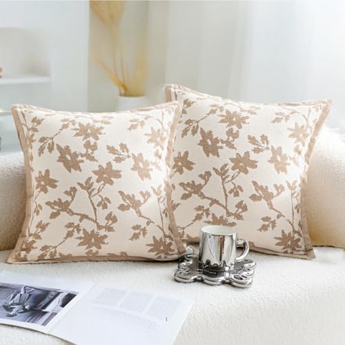 Housse de coussin 45x45 chenille douce lavable fermeture invisible - 5