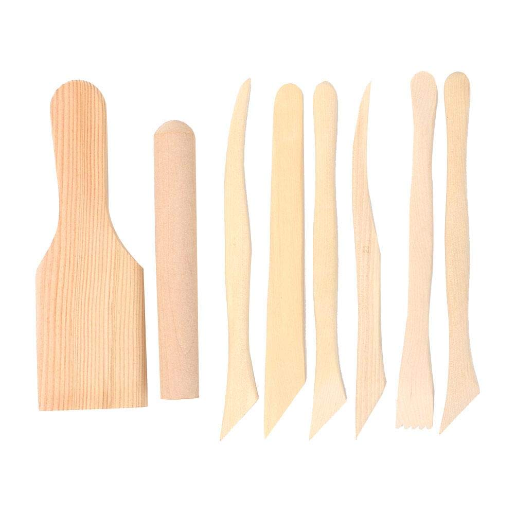 2 Couteaux à Modeler En Acier Inox Chirurgicaux - Pour Cire, Argile, Poterie - Manche Bois