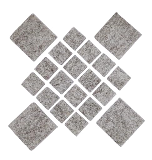 SRI FILZ FUNK Stick-on Floor Protectors Sticker|Chair Legs Table Stool Self Sticking Felt Pads|Floor Protectors for Tiles Floor|Reduces Noise-20 Pcs (40x4 & 20x4 Mm) (Squre_Grey) (B0CWRZGCRY) Amazon Price History, Amazon Price Tracker
