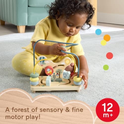 Fisher-Price Wood Bead Maze Activity Toy | Woodland Animal-Themed, Fine Motor Skill Development for Infants & Toddlers Ages 1+ Years (Amazon Exclusive) - image 4